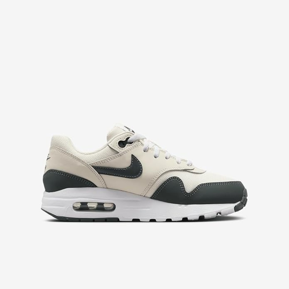 Nike Air Max 1 GS Kids Size 5Y White/Green Shoes Sneakers DZ3307-113 NEW